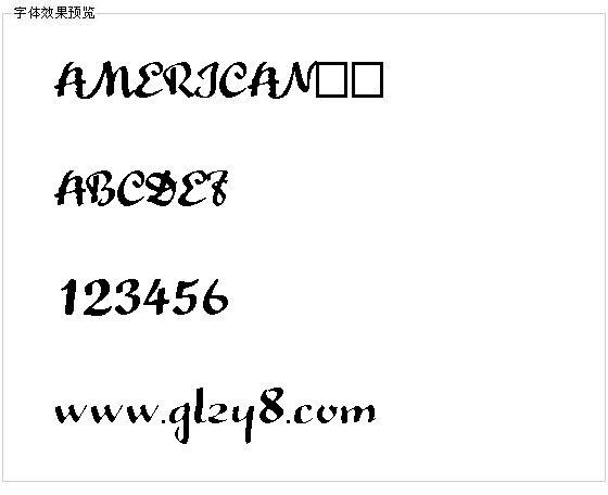 AMERICAN字体