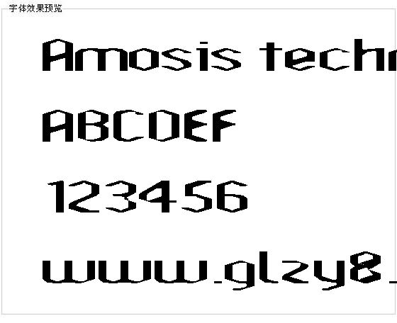 Amosis technik字体