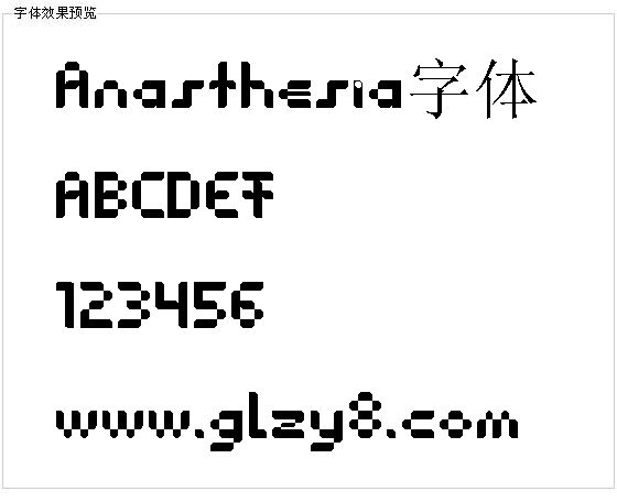 Anasthesia字体