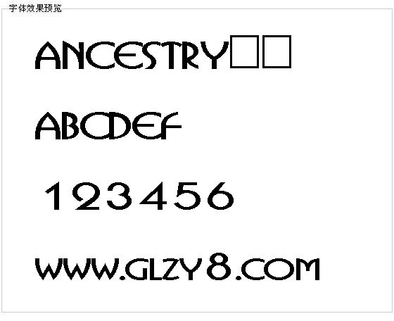 ANCESTRY字体