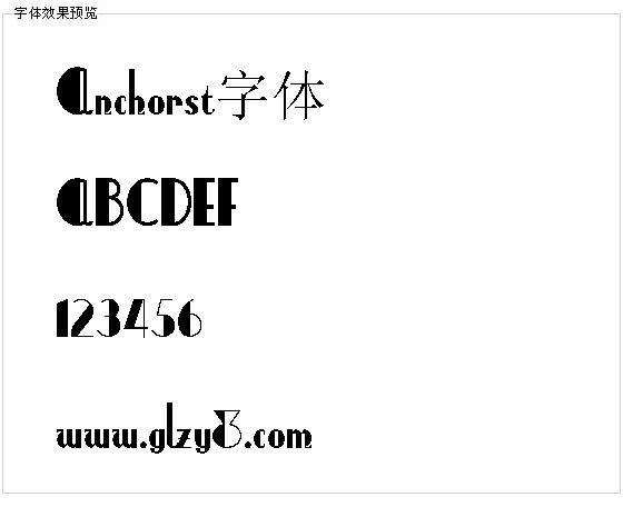 Anchorst字体