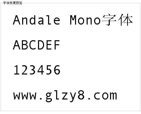 Andale Mono字体