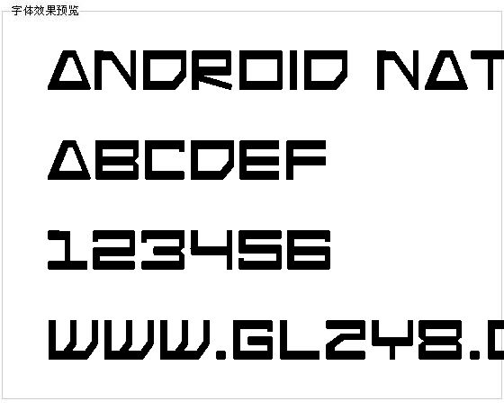 Android Nation字体