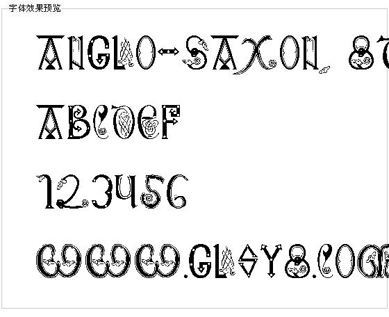 Anglo-Saxon, 8th c.字体