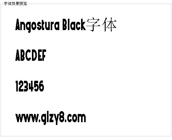 Angostura Black字体