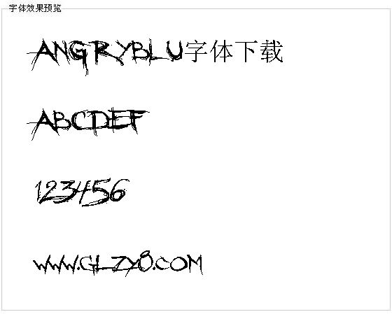 ANGRYBLU字体下载