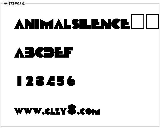 ANIMALSILENCE字体