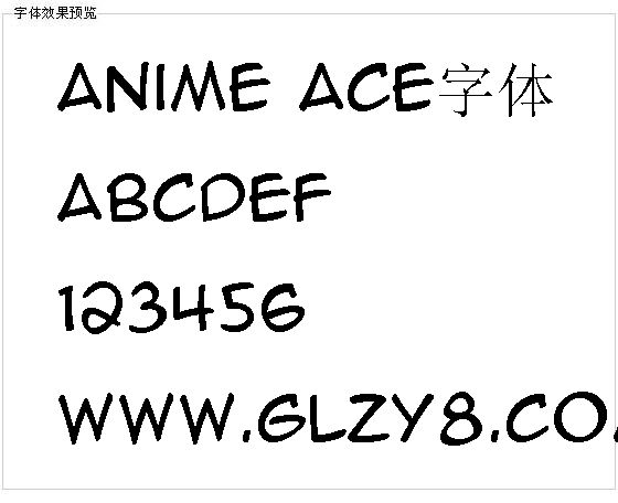 Anime Ace字体