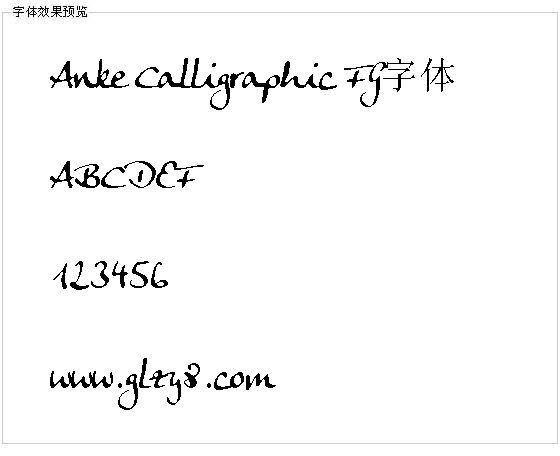 Anke Calligraphic FG字体