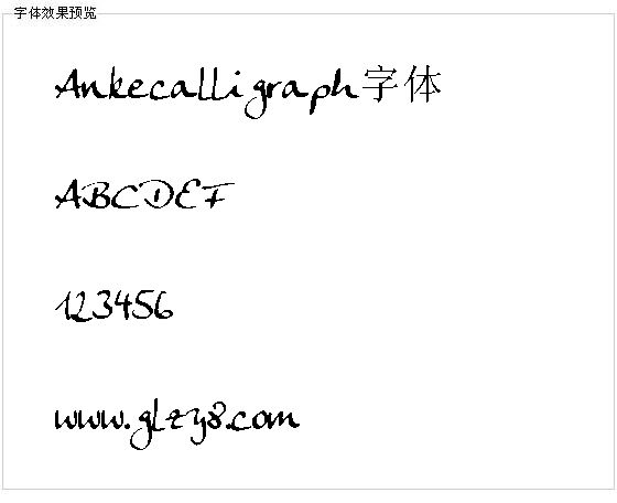 Ankecalligraph字体