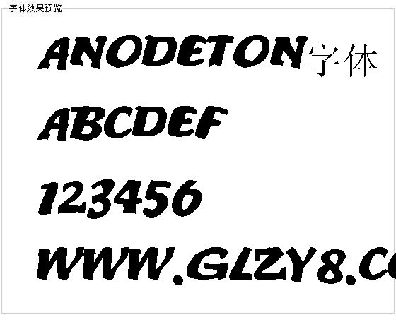 Anodeton字体