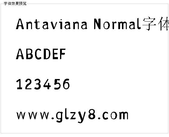 Antaviana Normal字体