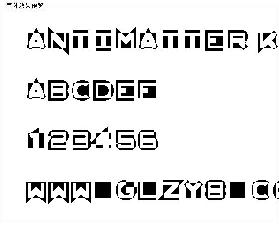 AntiMatter KG字体