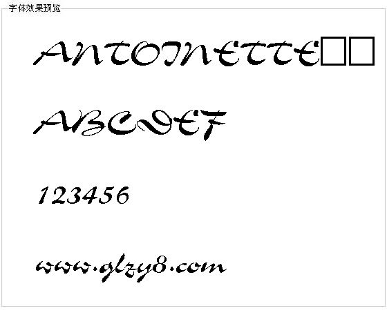 ANTOINETTE字体