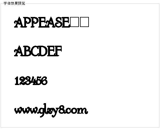 APPEASE字体