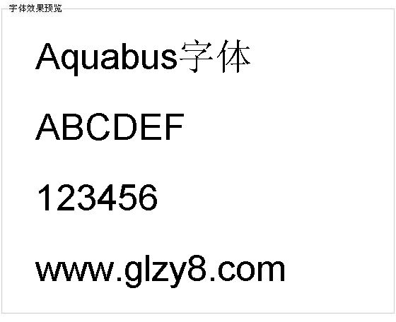 Aquabus字体