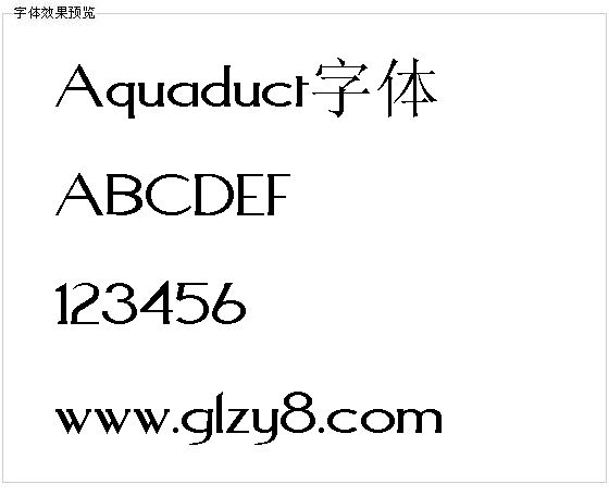 Aquaduct字体