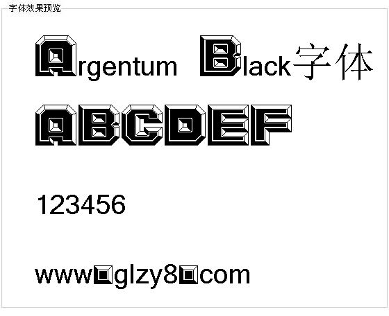 Argentum Black字体