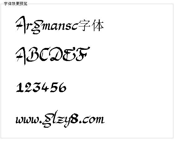 Argmansc字体