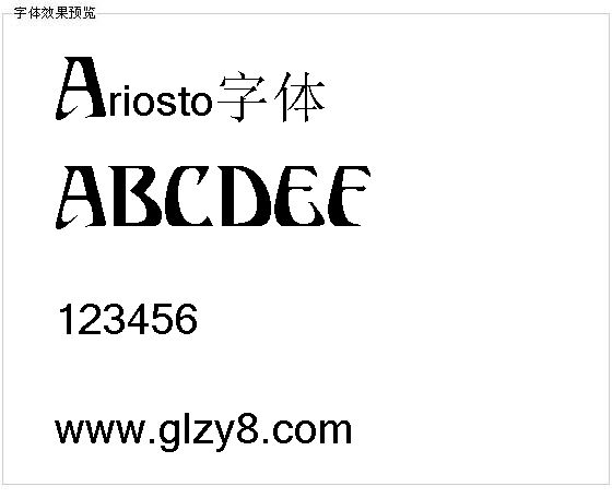 Ariosto字体