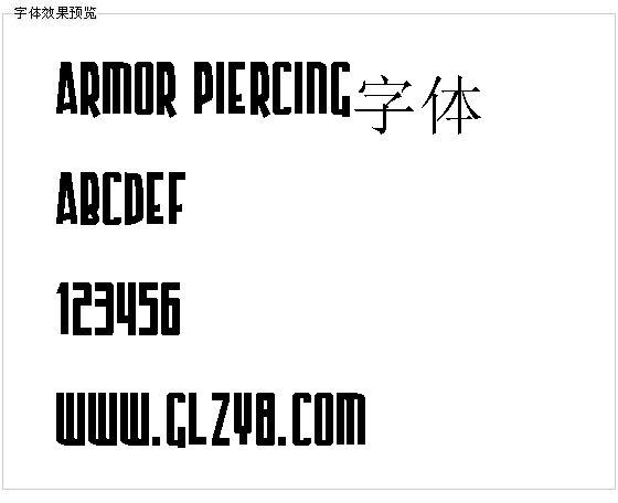 Armor Piercing字体