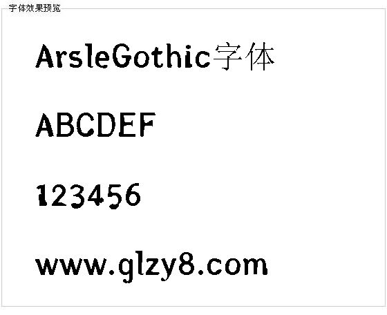 ArsleGothic字体