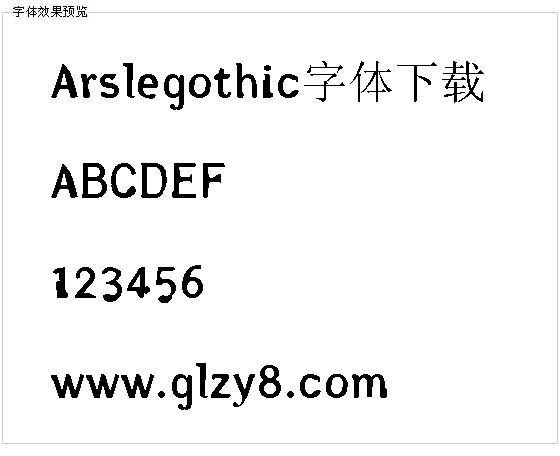 Arslegothic字体下载