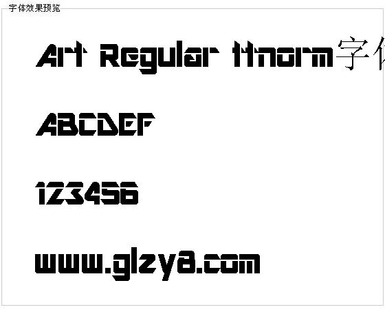 Art Regular ttnorm字体