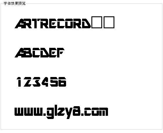 ARTRECORD字体