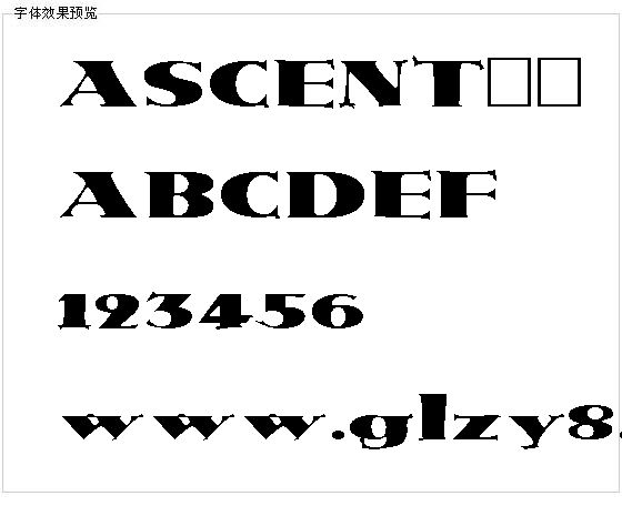 ASCENT字体