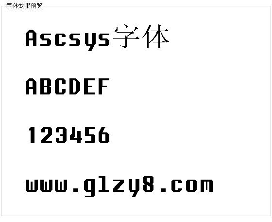 Ascsys字体