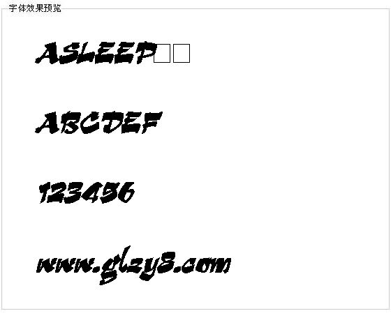 ASLEEP字体