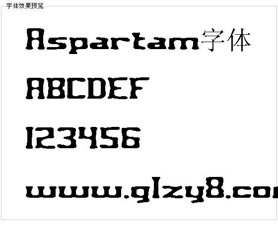 Aspartam字体