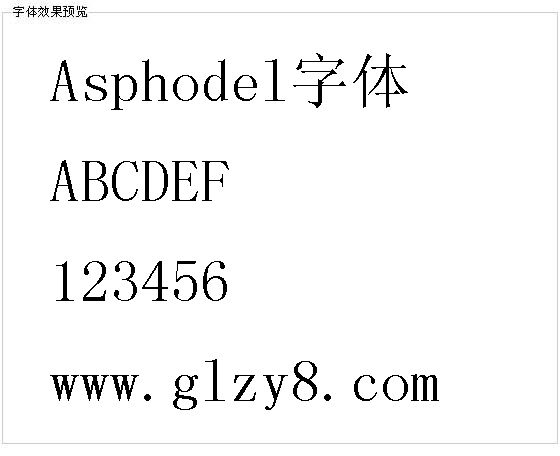 Asphodel字体