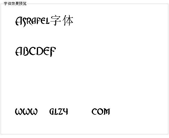 Asrafel字体