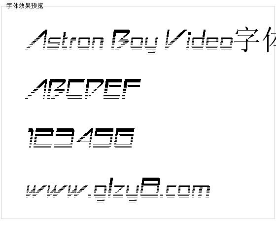 Astron Boy Video字体