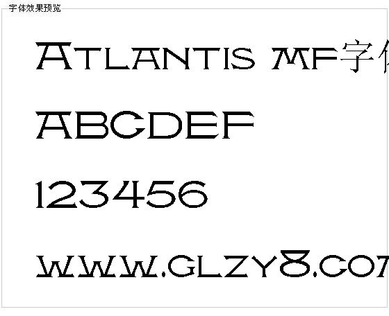 Atlantis mf字体