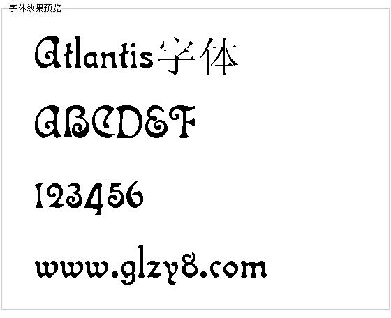 Atlantis字体