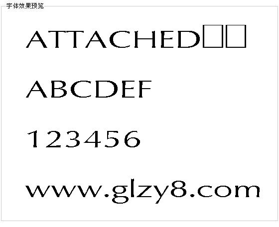 ATTACHED字体