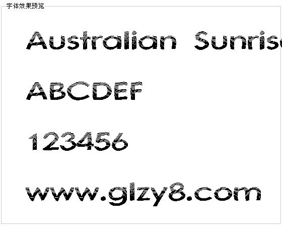 Australian Sunrise字体