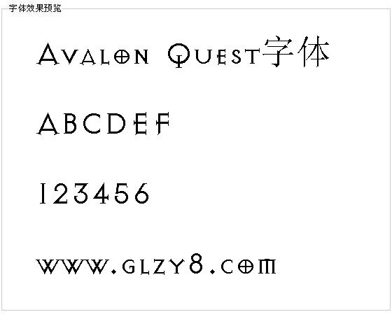 Avalon Quest字体