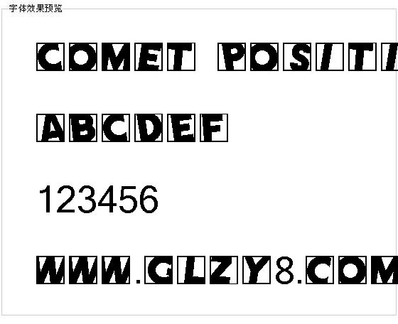 Comet Positive字体