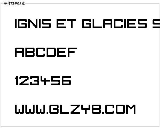 Ignis et Glacies Sharp字体