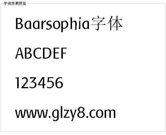 Baarsophia字体