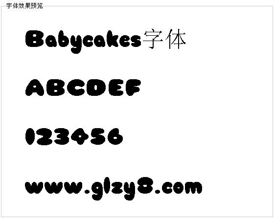 Babycakes字体