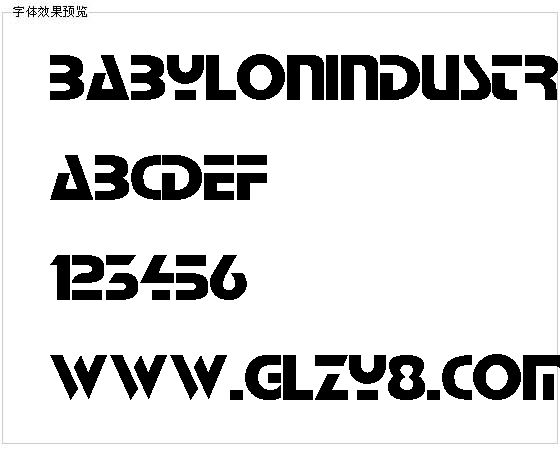 Babylonindustrial2字体