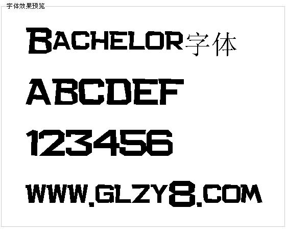 Bachelor字体