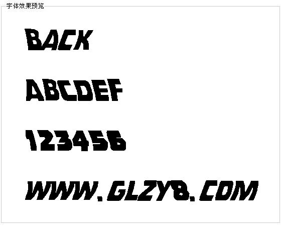 Back字体