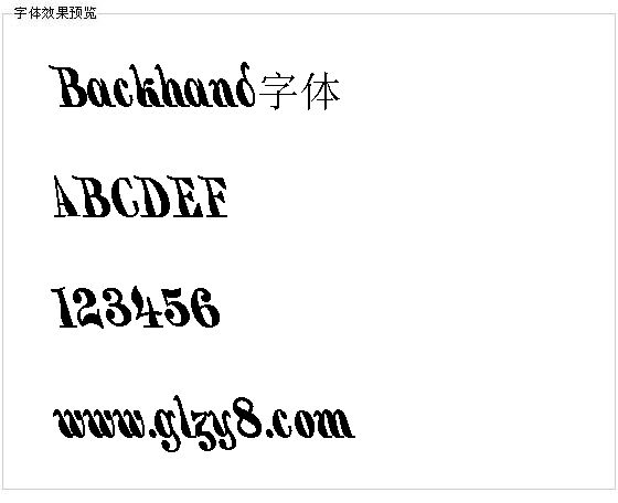 Backhand字体