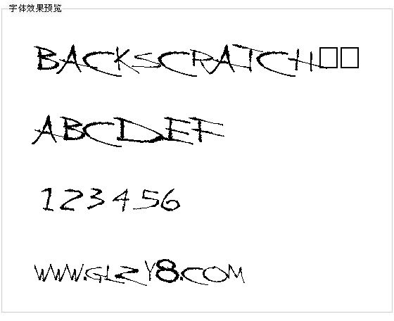 BACKSCRATCH字体